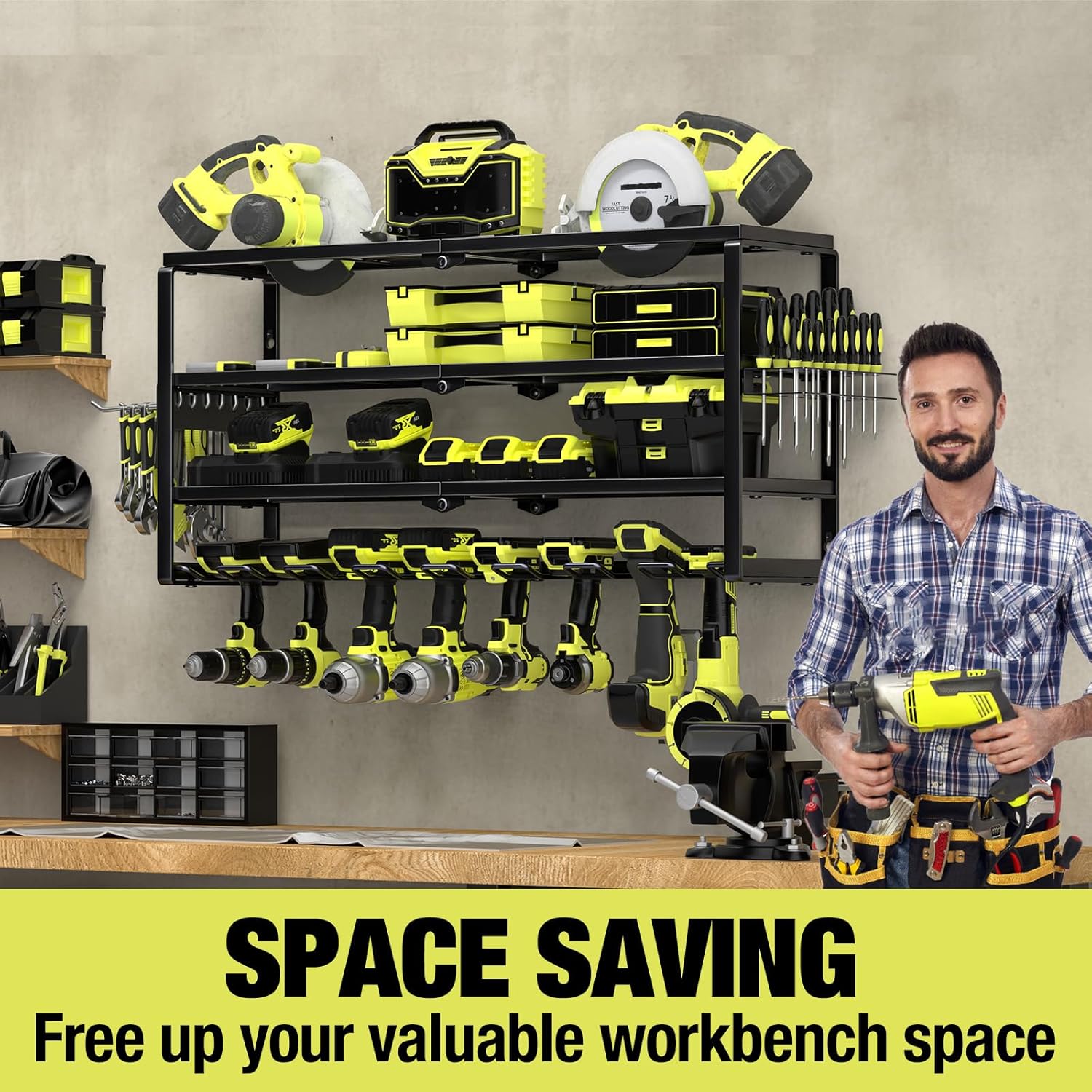 4 Layer Wall Mount Power Tool  - Power Tools Toolstation review and price