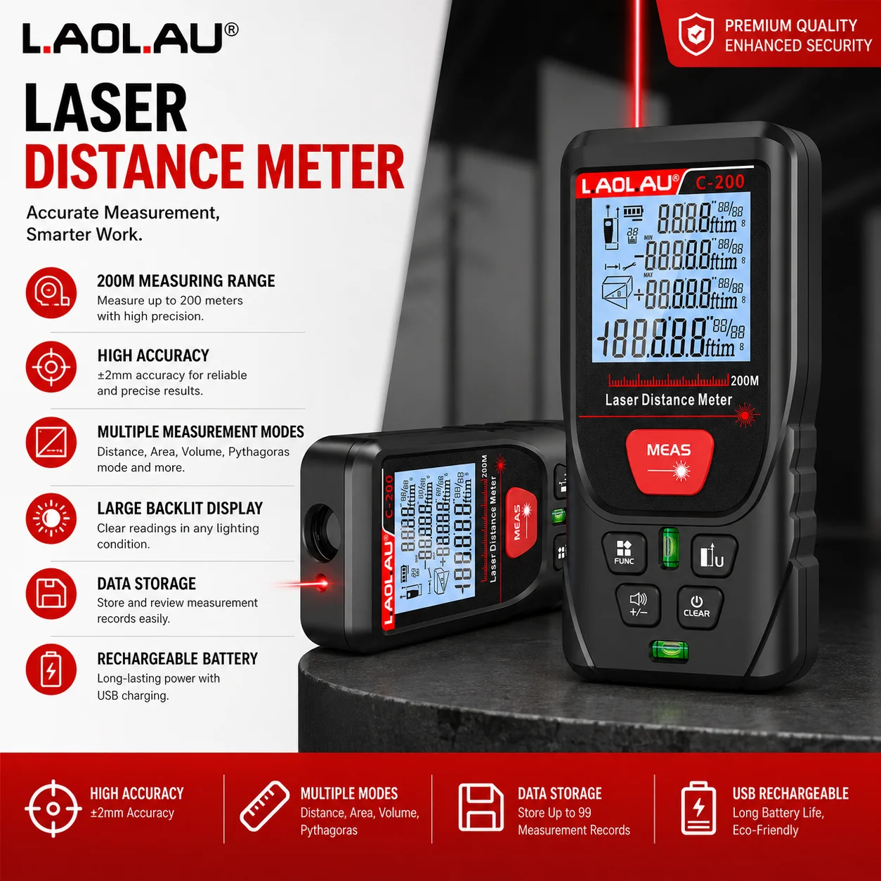 LAOLAU Digital Laser Range Fin - Power Tools Green review and price
