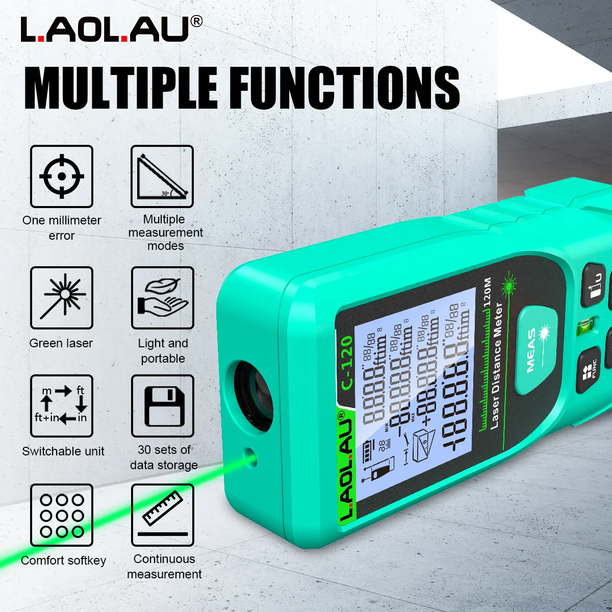 LAOLAU Digital Laser Range Fin - Power Tools Green review and price
