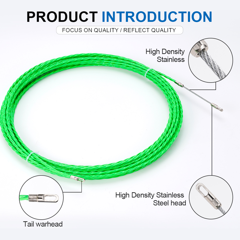 4MM Fiberglass Fish Tape Cable - Power Tools Green review and price